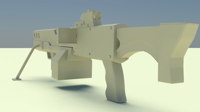 cerberus futuristic assault rifle 3D Model .c4d .max .obj .3ds .fbx .stl .blend 
