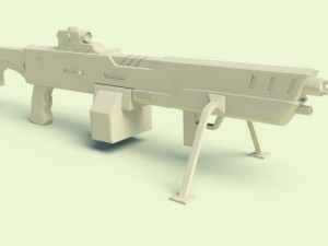 cerberus futuristic assault rifle 3D Model
