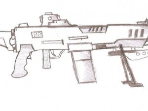 cerberus futuristic assault rifle 3D Model