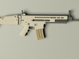 fn scar assault rifle Modello 3D
