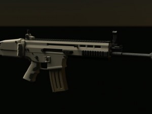 fn scar assault rifle Modello 3D