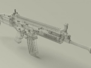 fn scar assault rifle Modello 3D