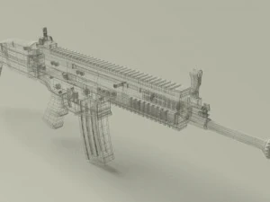 fn scar assault rifle 3D Model