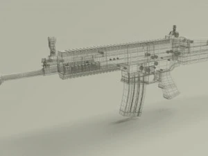 fn scar assault rifle 3D Model