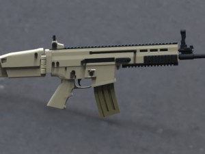 fn scar assault rifle Modello 3D