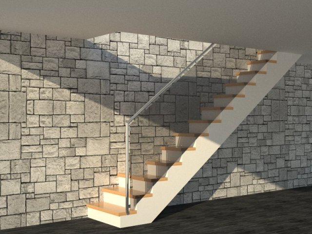 modern stairs 3D मॉडल .c4d .max .obj .3ds .fbx .stl .blend 
