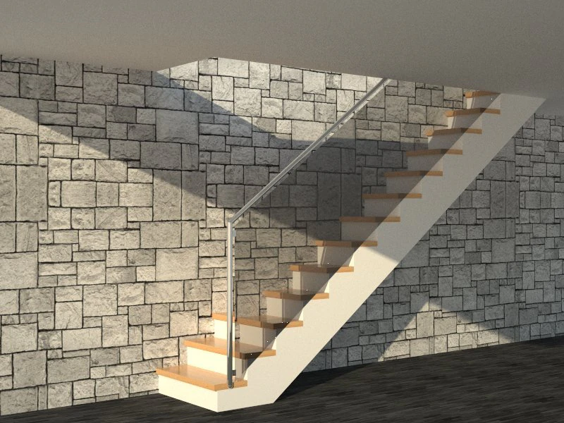 modern stairs 3D Model .c4d .max .obj .3ds .fbx .stl .blend 