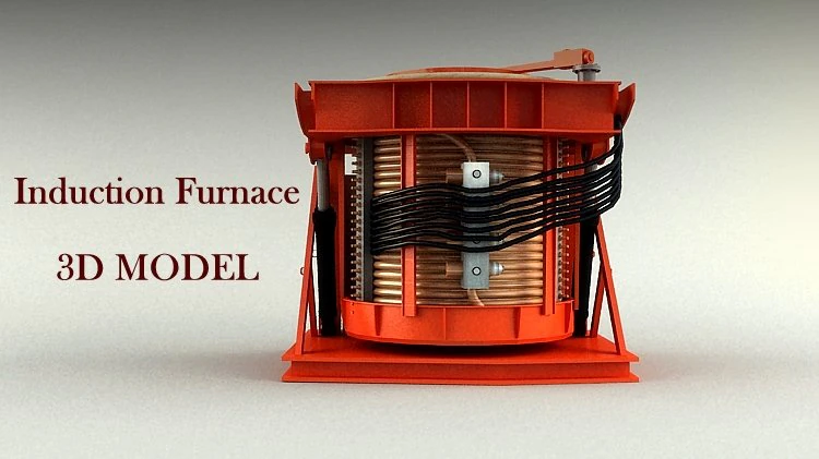 感应炉型号 3D 模型 .c4d .max .obj .3ds .fbx .stl .blend 