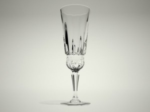 glass of champagne Modelo 3D