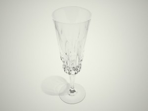 glass of champagne Modelo 3D