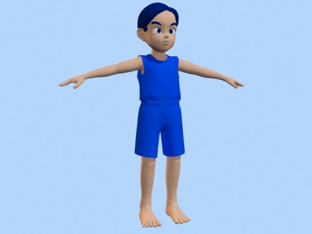 anime boy 2 3D Model .c4d .max .obj .3ds .fbx .stl .blend
