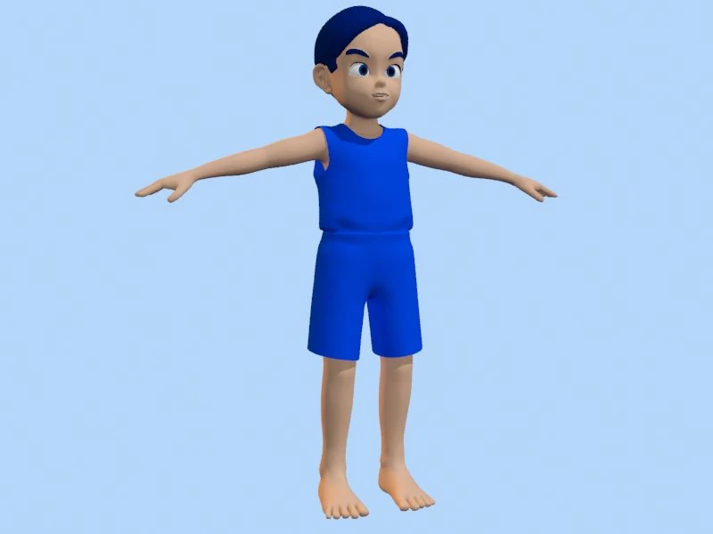 anime boy 2 3D Model .c4d .max .obj .3ds .fbx .stl .blend 