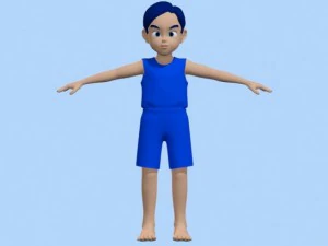 anime boy 2 3D Model