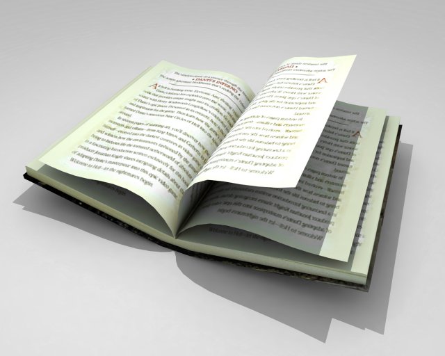 open book 3D Model .c4d .max .obj .3ds .fbx .stl .blend