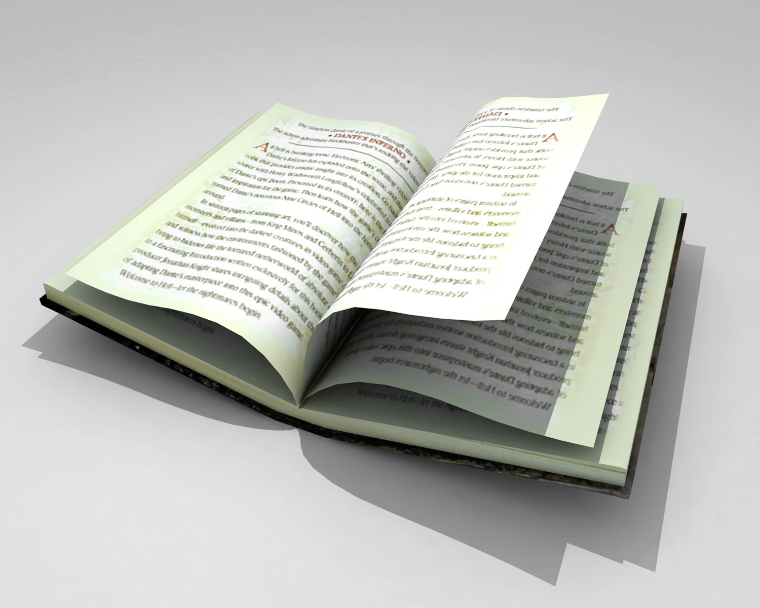 open book 3D Model .c4d .max .obj .3ds .fbx .stl .blend 