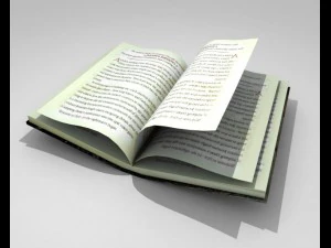 펼쳐진 책 3D 모델