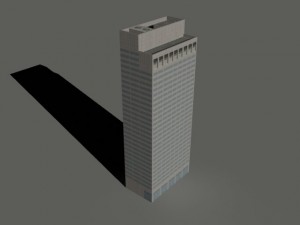 5 low poly skyscrapers 3D Model