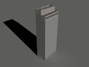 5 low poly skyscrapers 3D Model