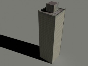 5 low poly skyscrapers 3D Model