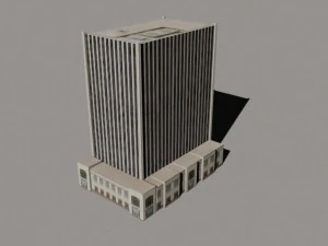 5 low poly skyscrapers 3D Model