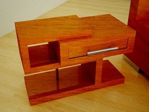bed with lap side table 3D Model