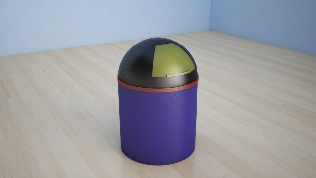 plastic trash can Modèle 3D .c4d .max .obj .3ds .fbx .stl .blend 