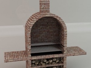 grill with fireplace 3D Model