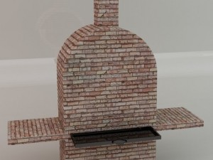 grill with fireplace 3D Model