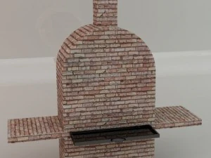 grill with fireplace 3D Model