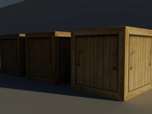 low poly crate 3D Model