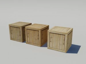 low poly crate 3D Model