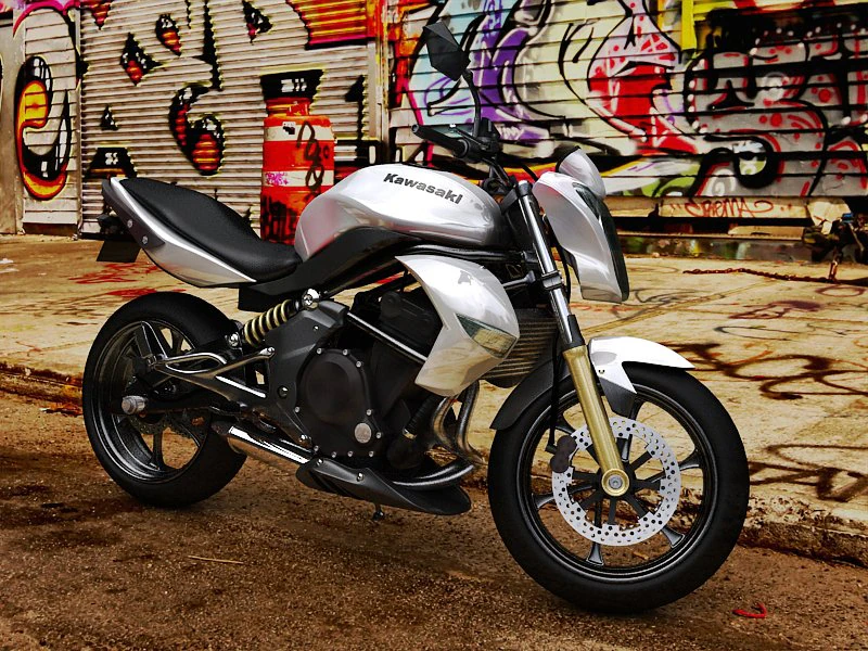 kawasaki er6n Modello 3D .c4d .max .obj .3ds .fbx .stl .blend