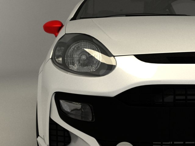 fiat punto evo abarth 3D Model .c4d .max .obj .3ds .fbx .stl .blend 