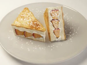 чорний оксамитовий абрикосовий французький тост 3D Модель