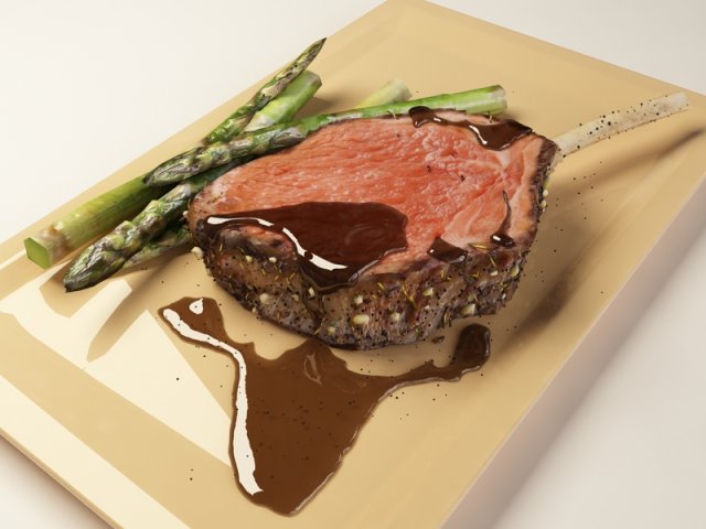 roasted rackof lamb 3Dモデル .c4d .max .obj .3ds .fbx .stl .blend 