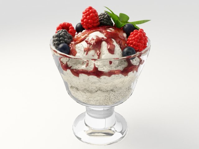 summer berry sundaes 3D 模型 .c4d .max .obj .3ds .fbx .stl .blend 