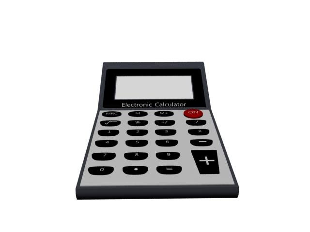 electronic calculator 3D Model .c4d .max .obj .3ds .fbx .stl .blend 