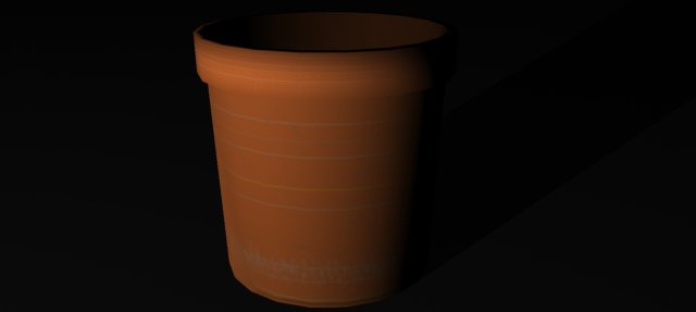 empty garden pot 3D Model .c4d .max .obj .3ds .fbx .stl .blend 