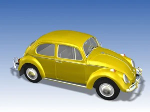 volkswagen beetle 1968 version 3D Model