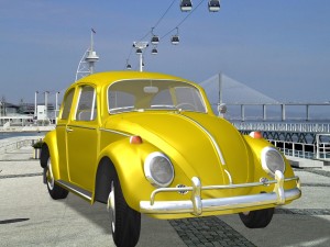 volkswagen beetle 1968 version Model 3D