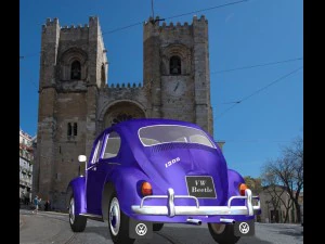 volkswagen beetle 1968 version 3D Model