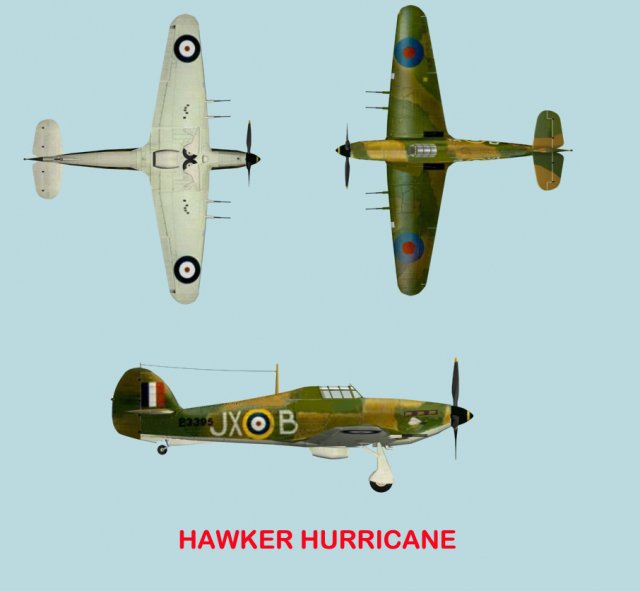 hawker hurricane 3D मॉडल .c4d .max .obj .3ds .fbx .stl .blend 