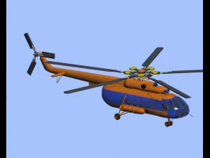 헬리콥터 mi8 엉덩이 3D 모델