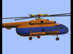 helicopter mi8 hip 3D Model