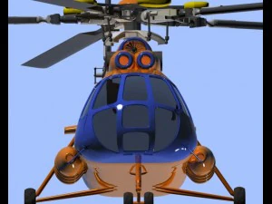 helicopter mi8 hip 3D Model