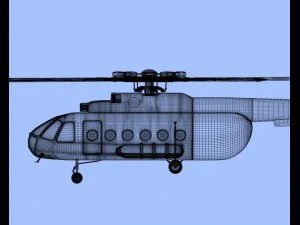 helicopter mi8 hip 3D Model