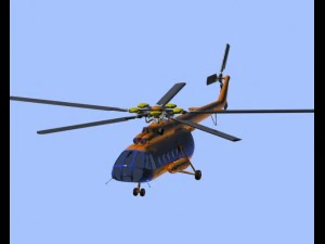 helicopter mi8 hip 3D Model