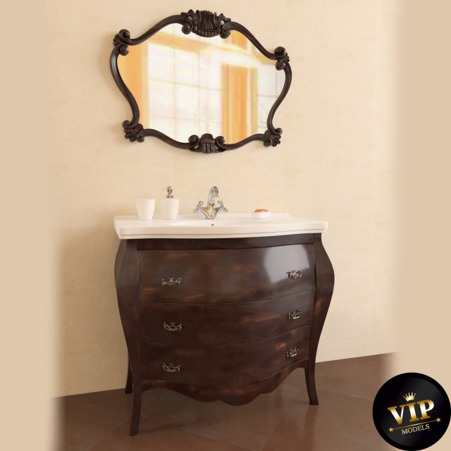 washbasin tiffany world barocco 7230 Modèle 3D .c4d .max .obj .3ds .fbx .stl .blend 