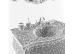 washbasin tiffany world barocco 7230 Modèle 3D