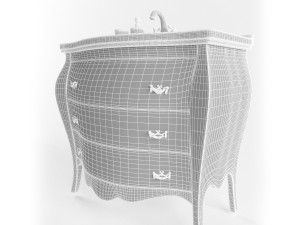 washbasin tiffany world barocco 7230 Modèle 3D